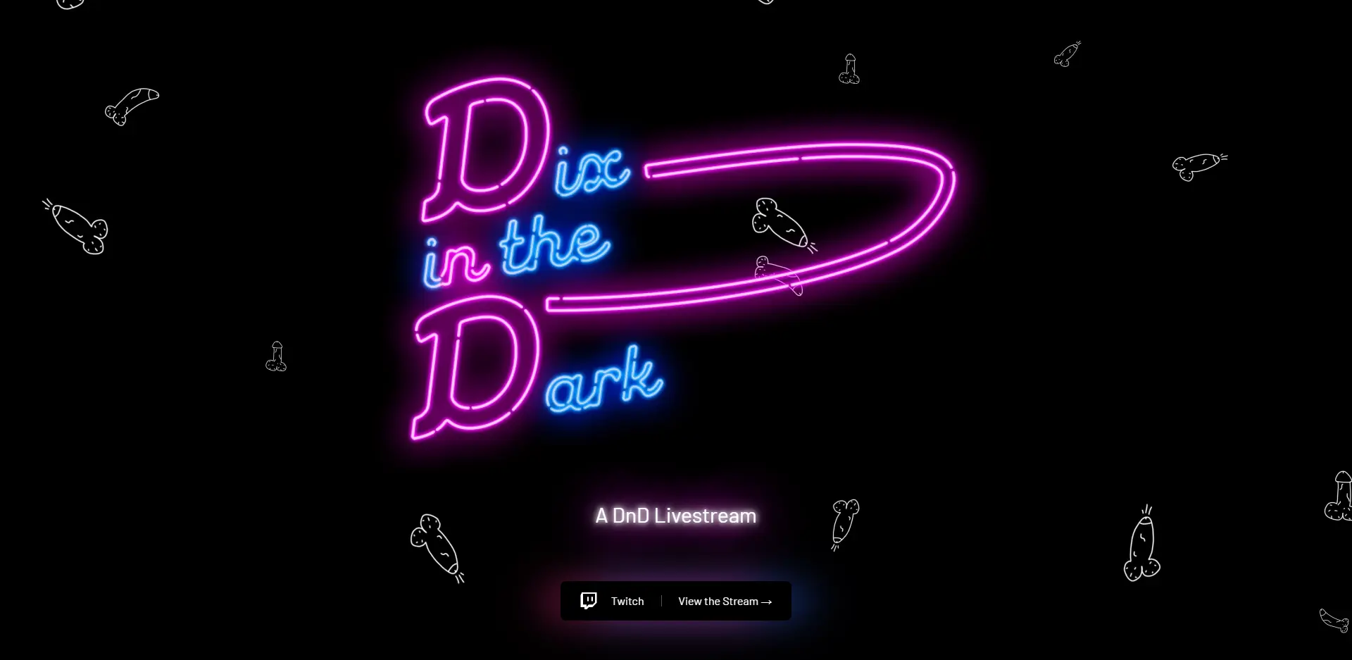 Dix in the Dark website screenshot